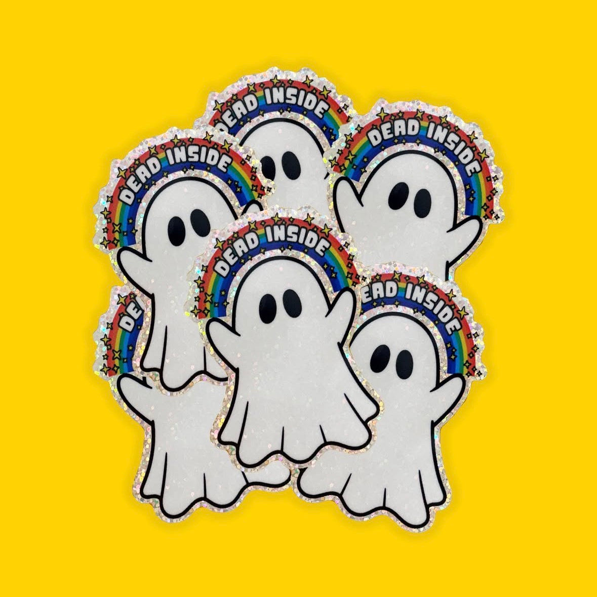 Dead Inside Glitter Sticker